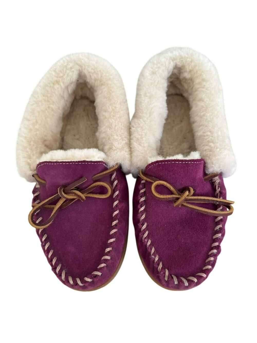 L.L. Bean Wicked Good Moccasins Size 9 Womens 130484 Shearling Lined Slippers